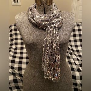 Ganz silver sparkle scarf - 6 ft long and 9 1/2 in wide